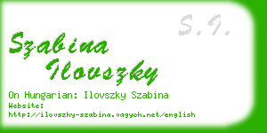 szabina ilovszky business card